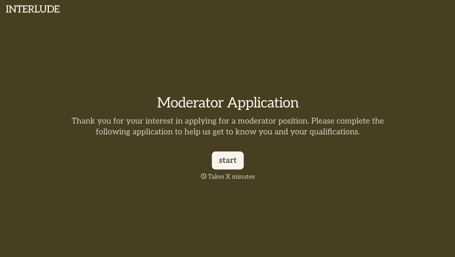 Mod Application Form