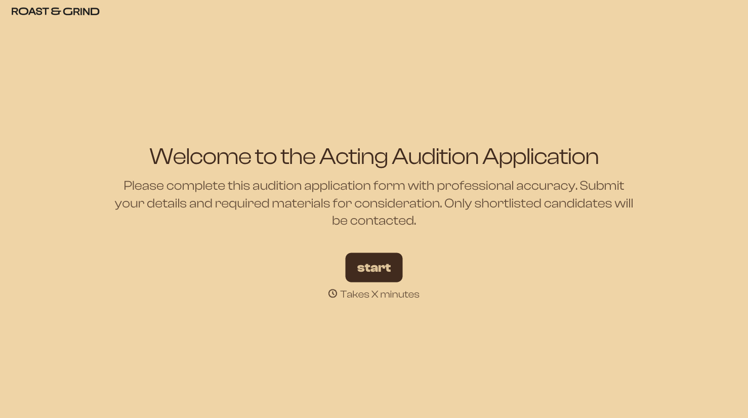 Acting Audition Form