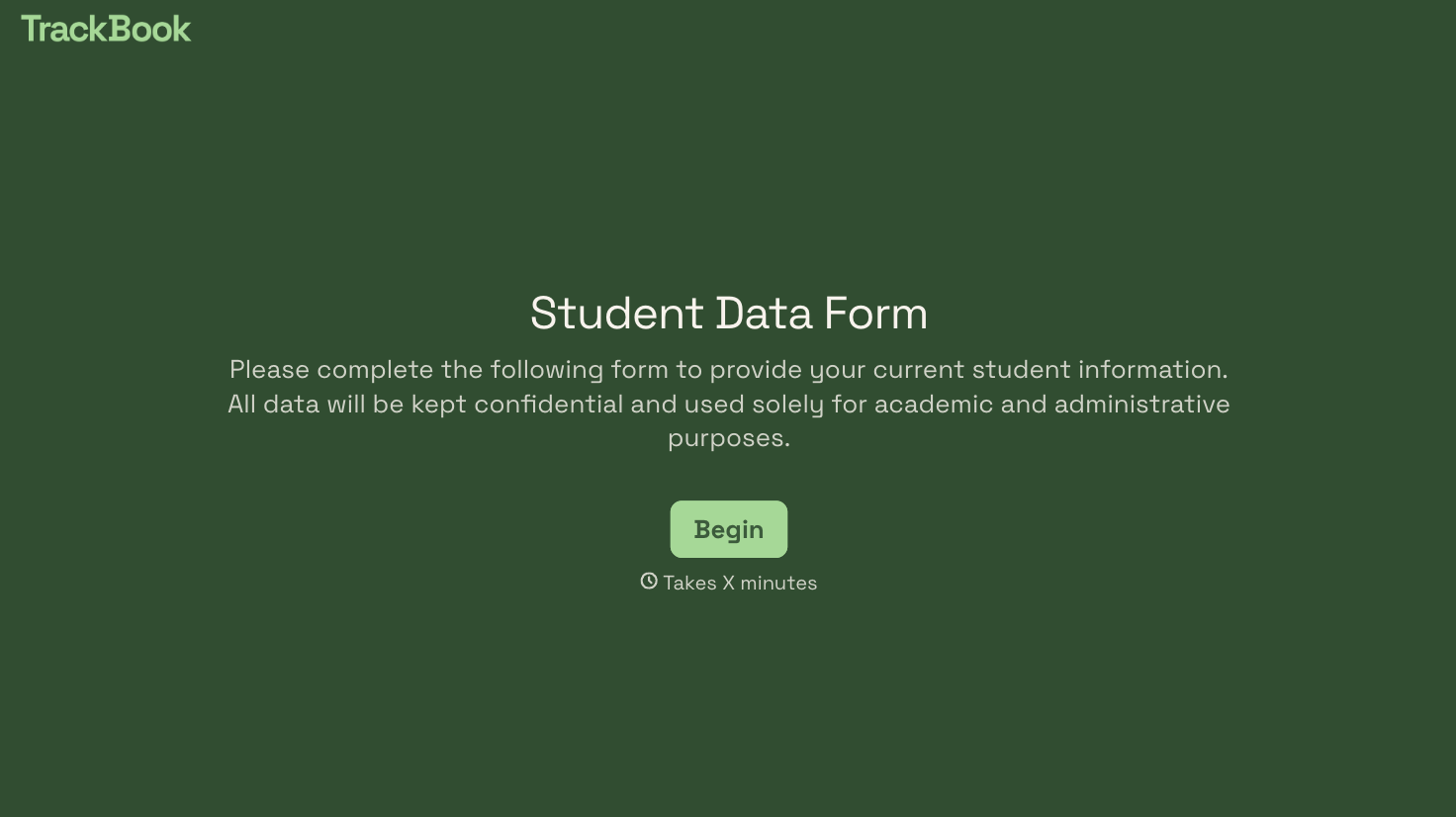 Student Data Form
