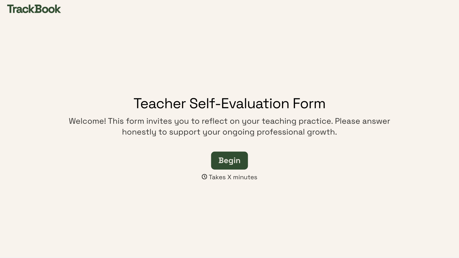Teacher Self Evaluation Form