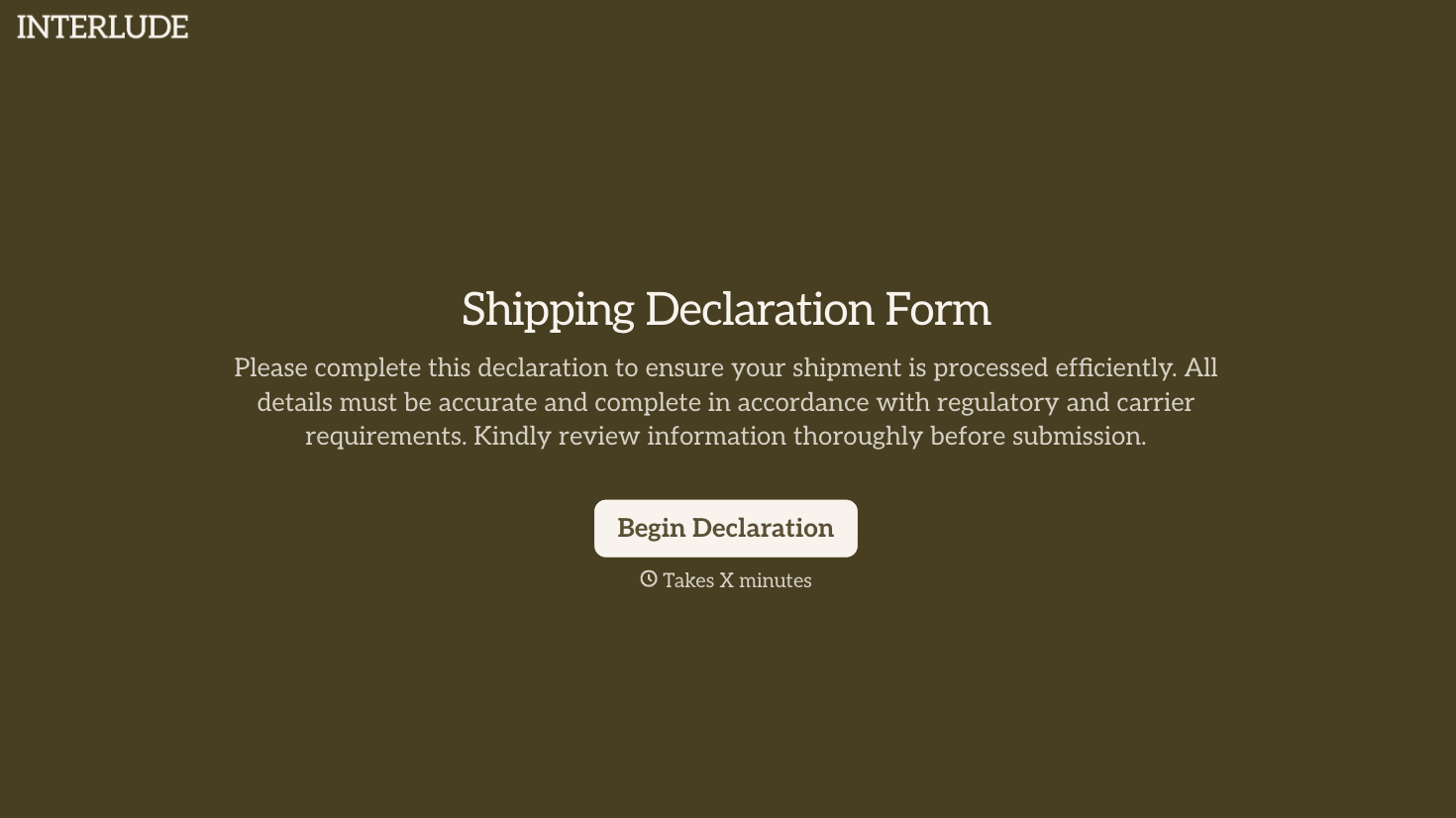 Shipping Declaration Form