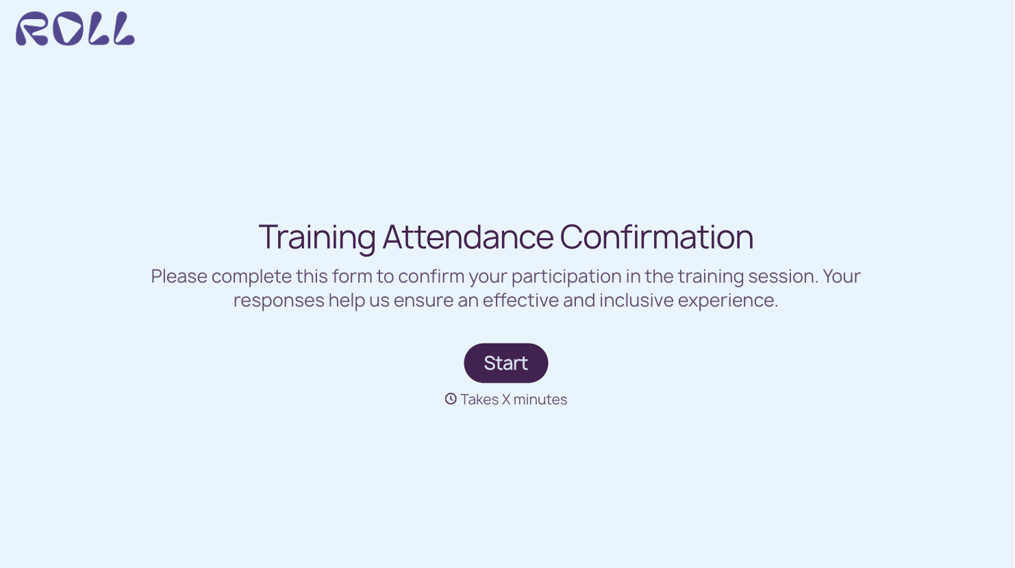Training Attendance Form