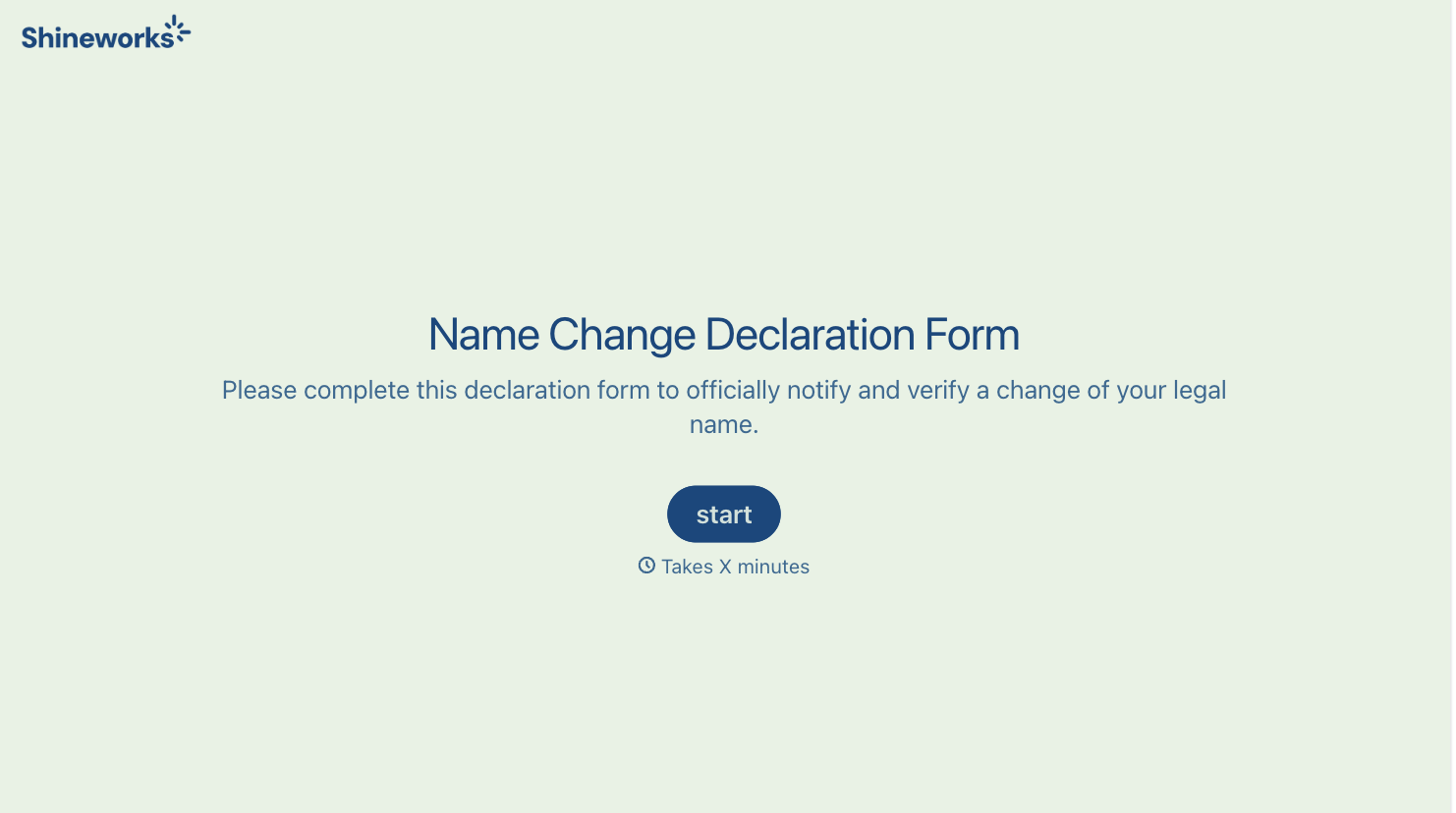 Name Change Declaration Form