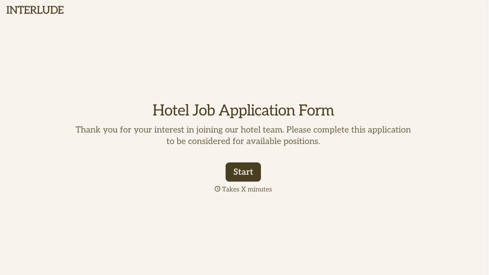 Hotels Job Application Form