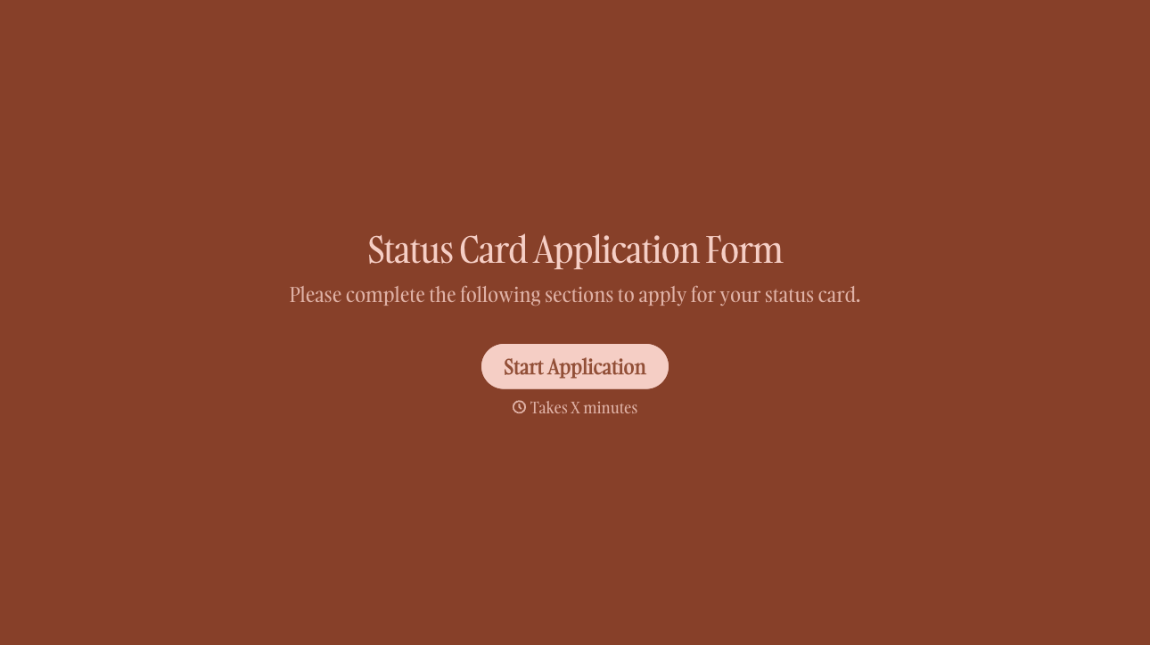Status Card Application Form