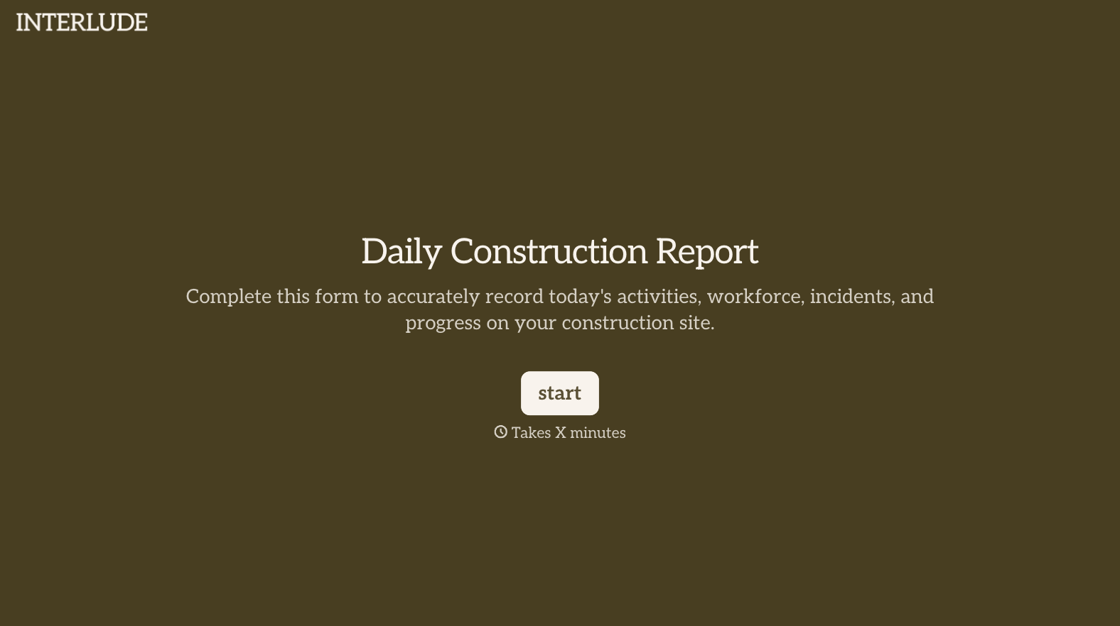 Daily Construction Report Form