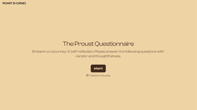 The Proust Questionnaire Form