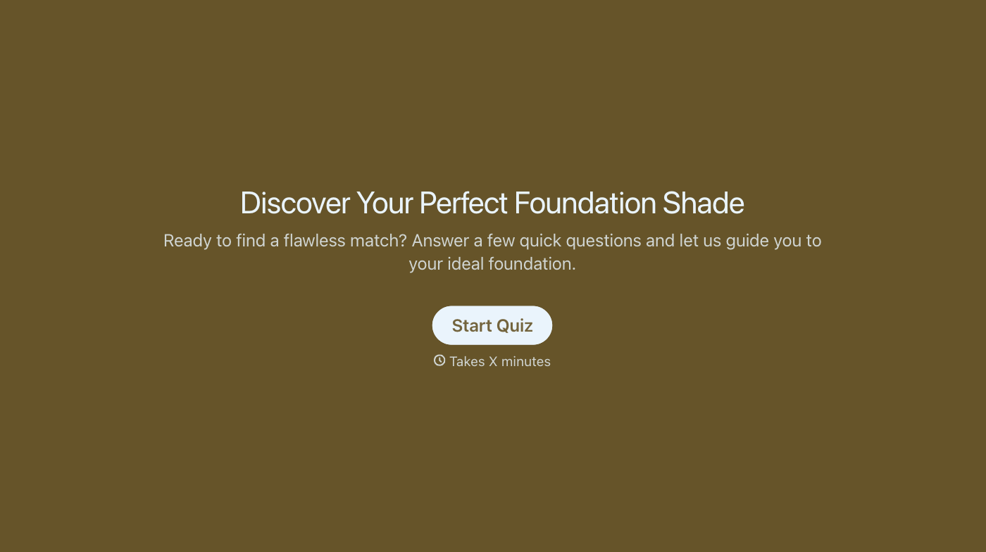 Foundation Shade Quiz Form