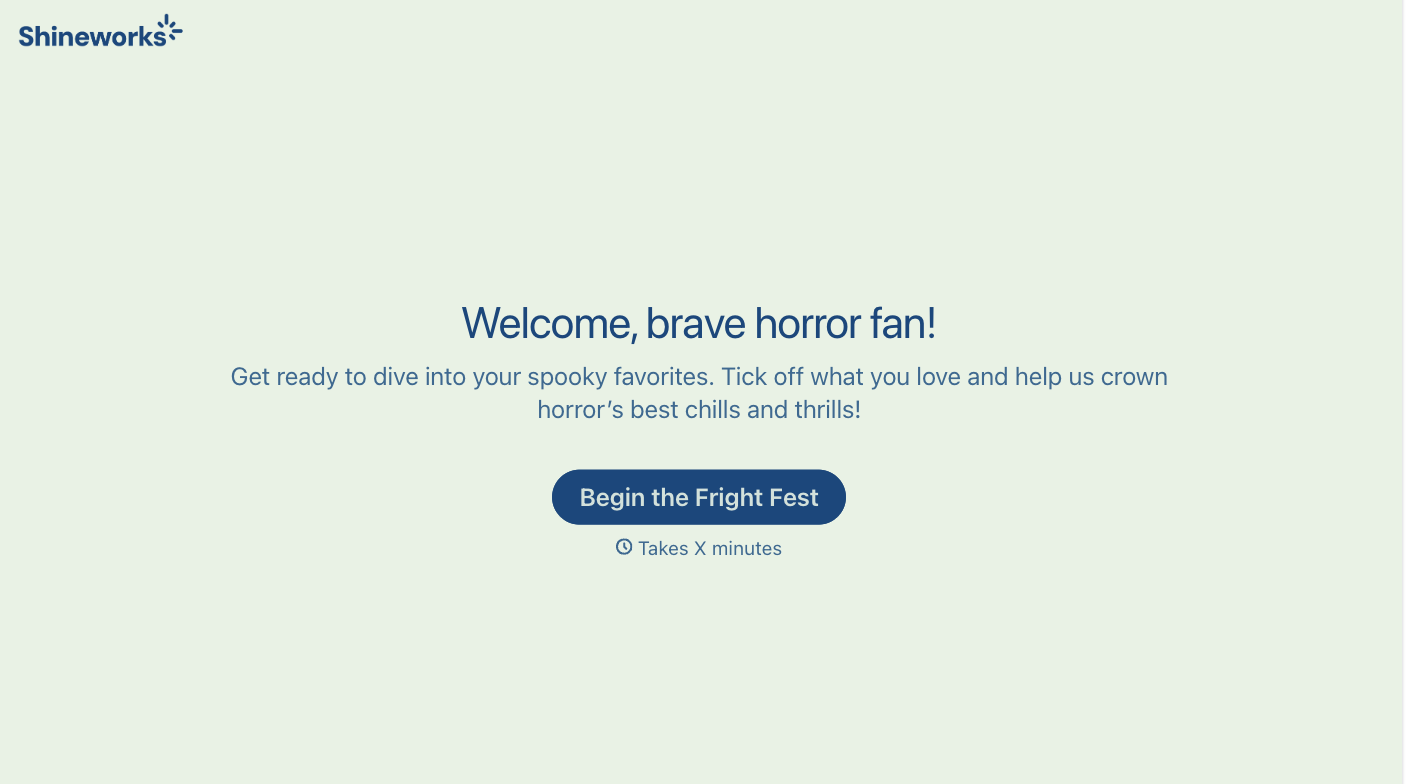 Horror Movie Checklist Form
