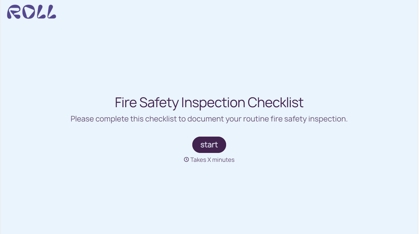 Fire Safety Inspection Checklist Form