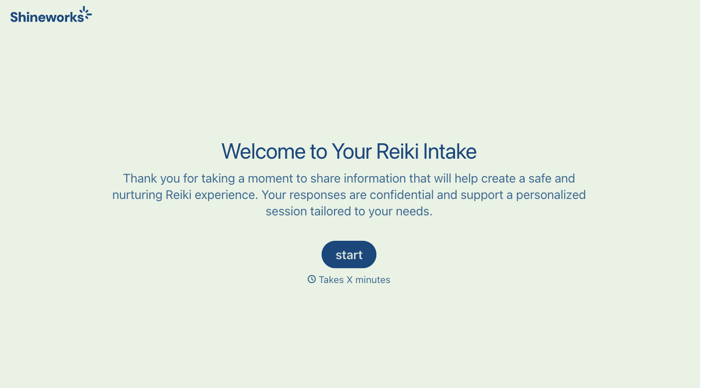 Reiki Intake Form
