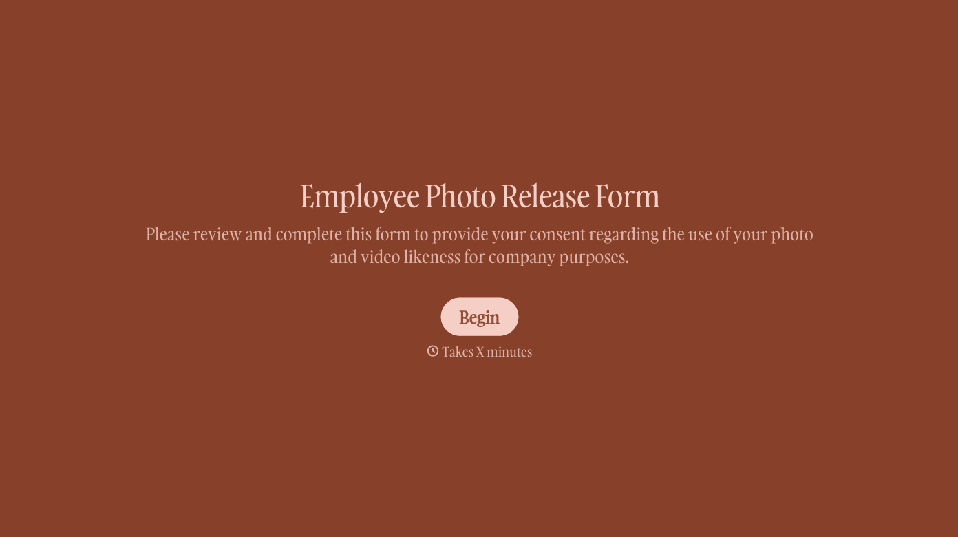Employee Photo Release Form