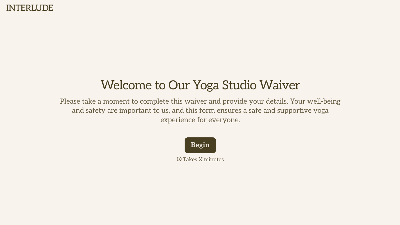Yoga Waiver Form