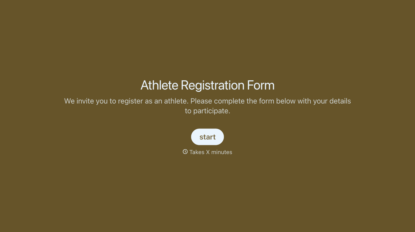 Athlete Registration Form