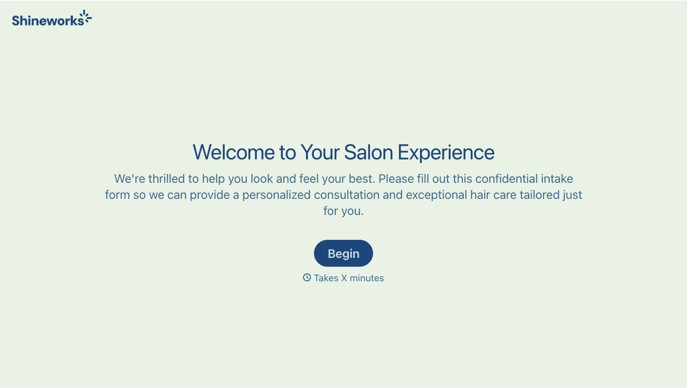 Hair Salon Client Intake Form