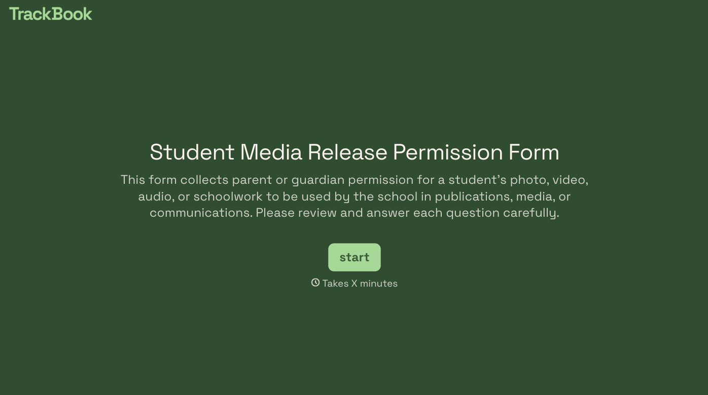 Student Media Release Form