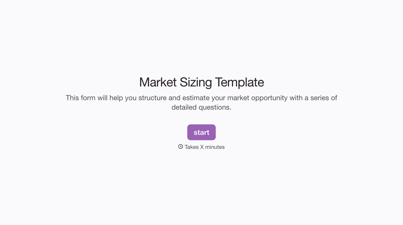 Market Sizing Template