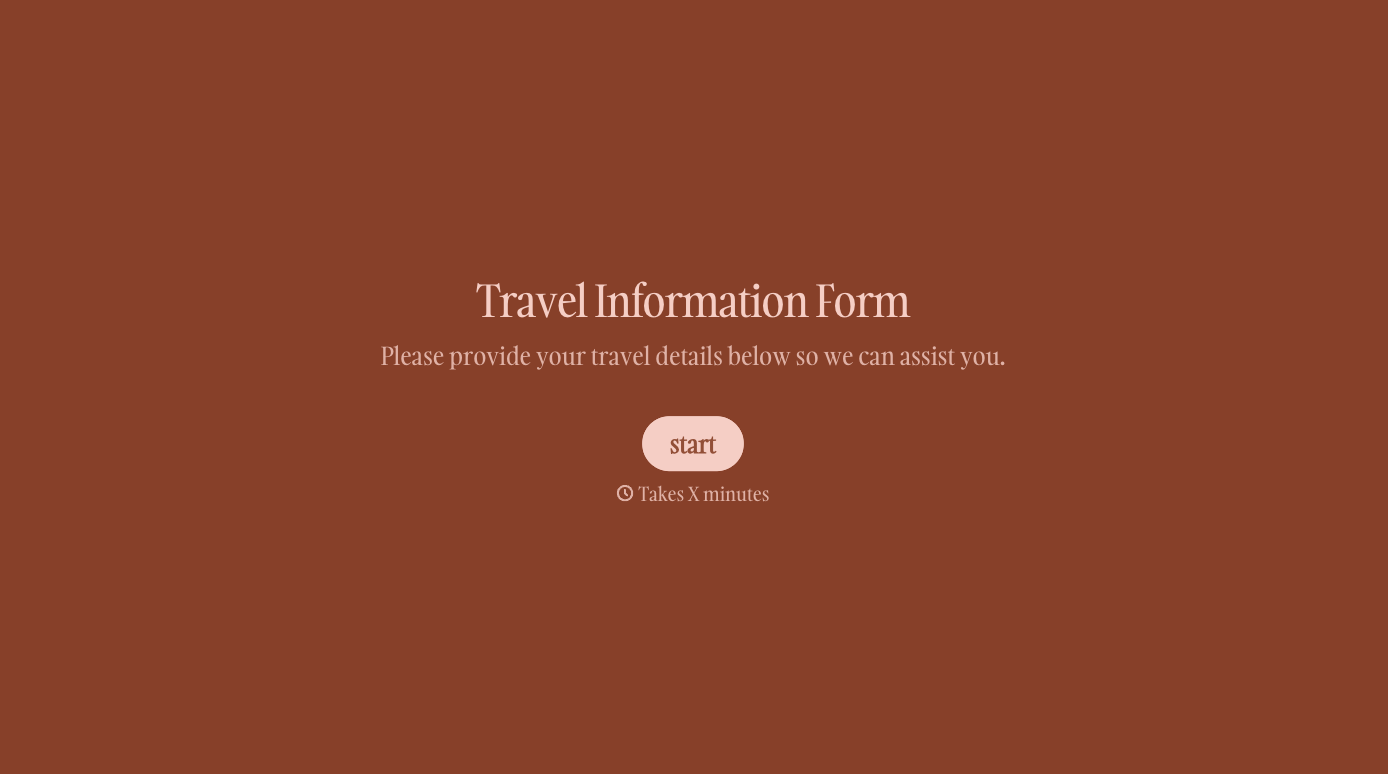 Travel Information Form