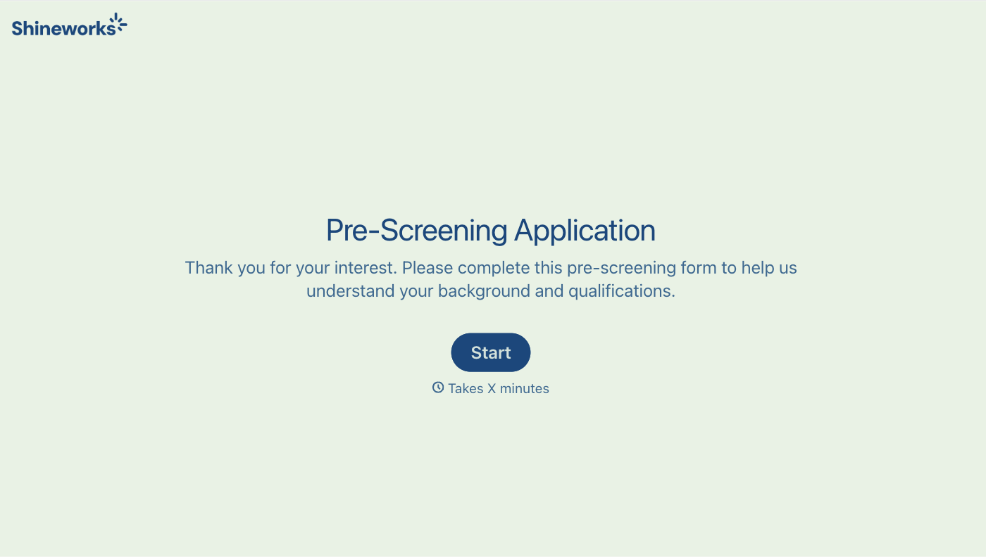 Pre Screening Form