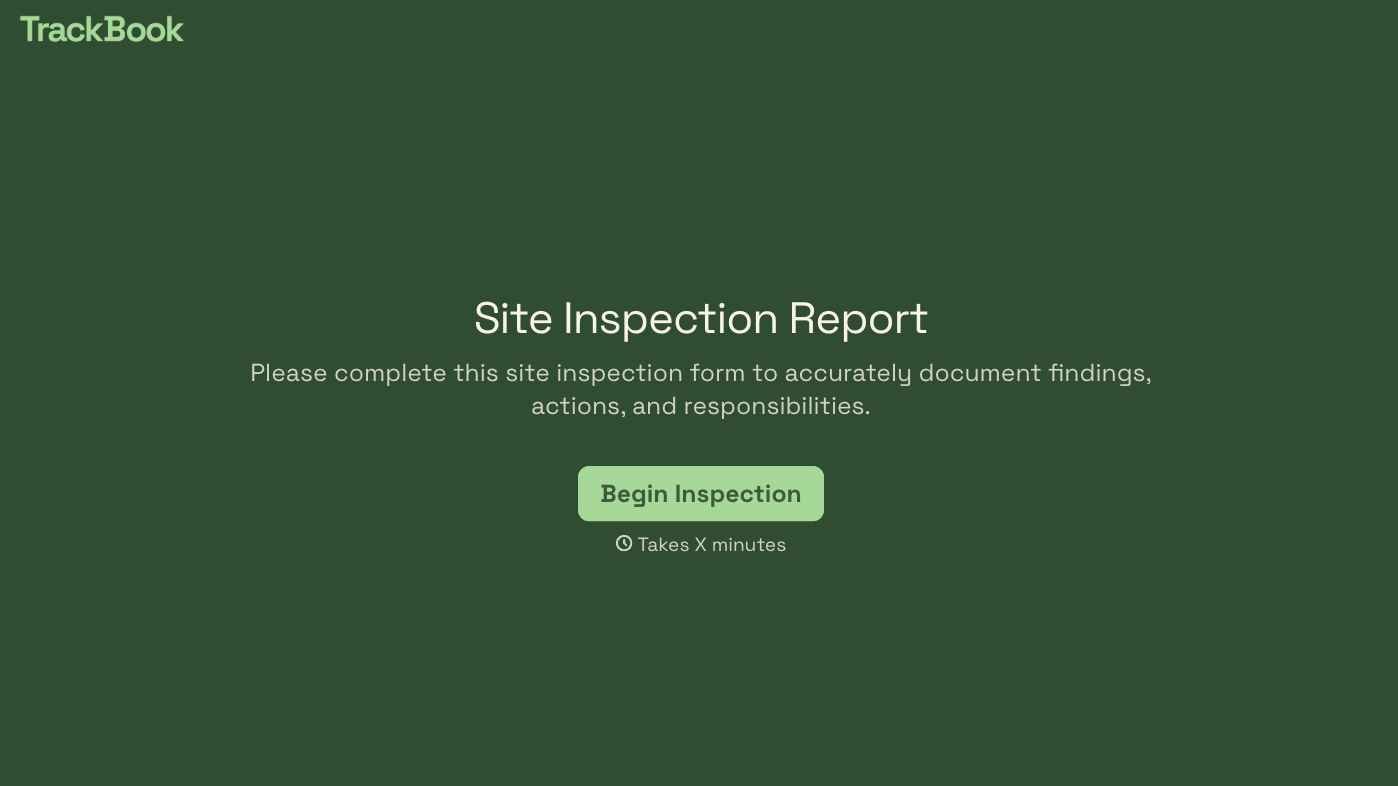 Site Inspection Form