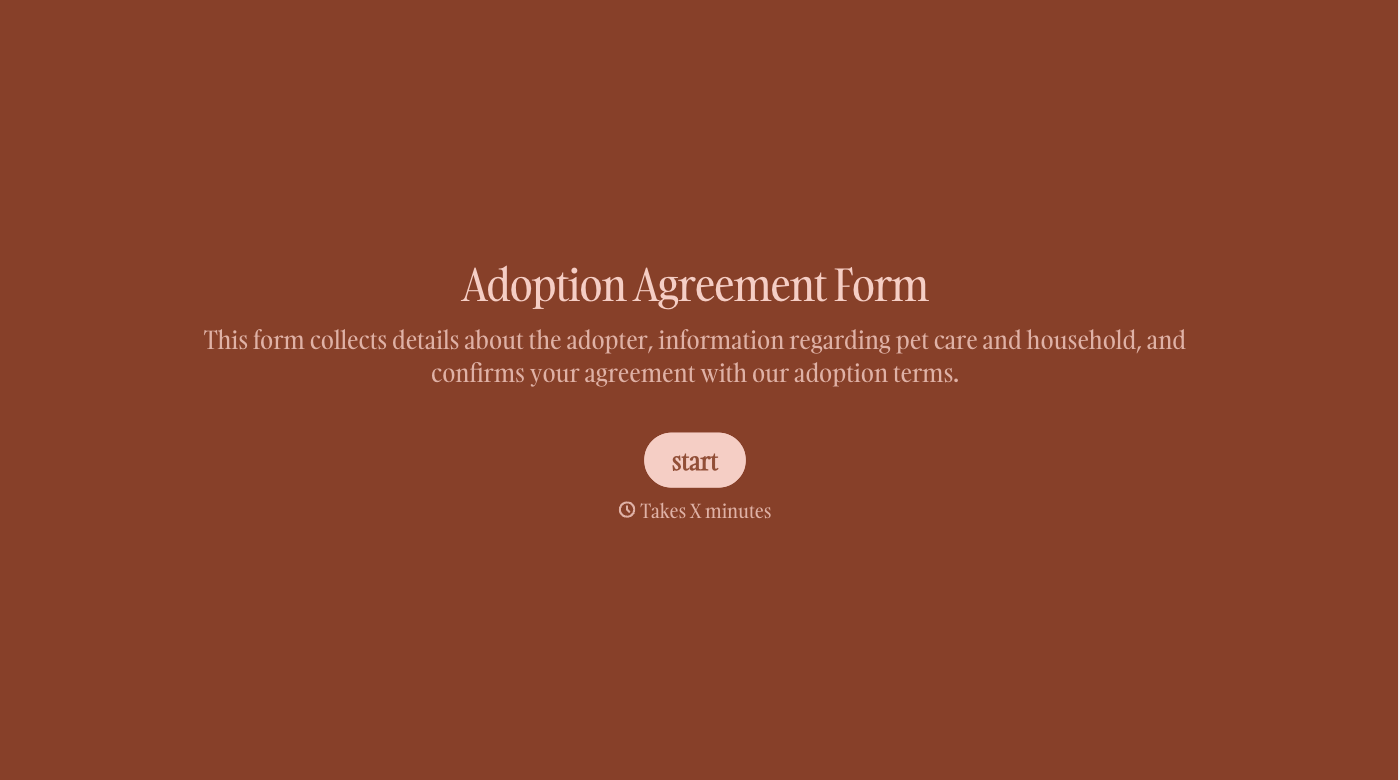 Adoption Agreement Form