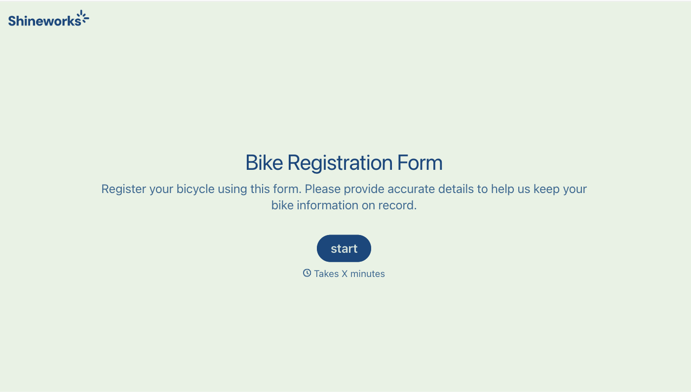 Bike Registration Form