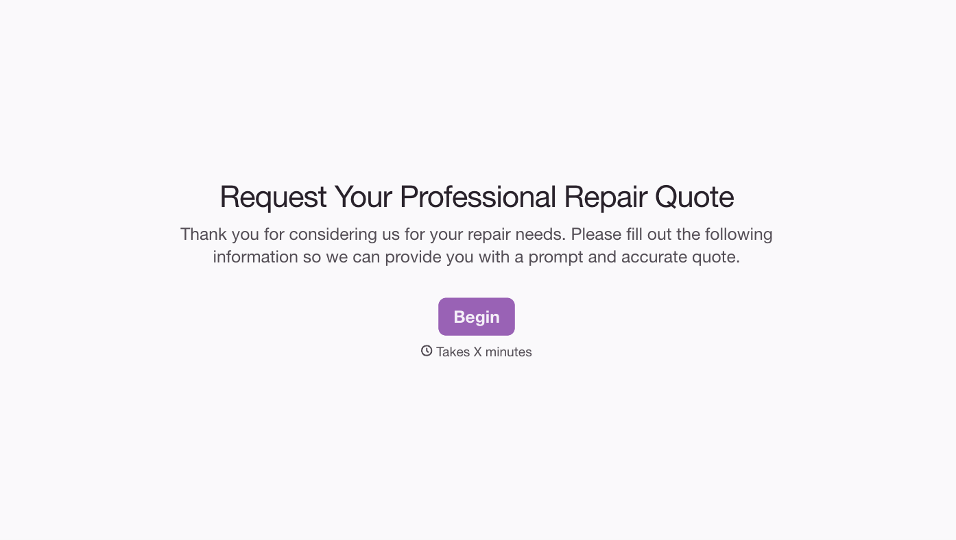 Repair Quote Form