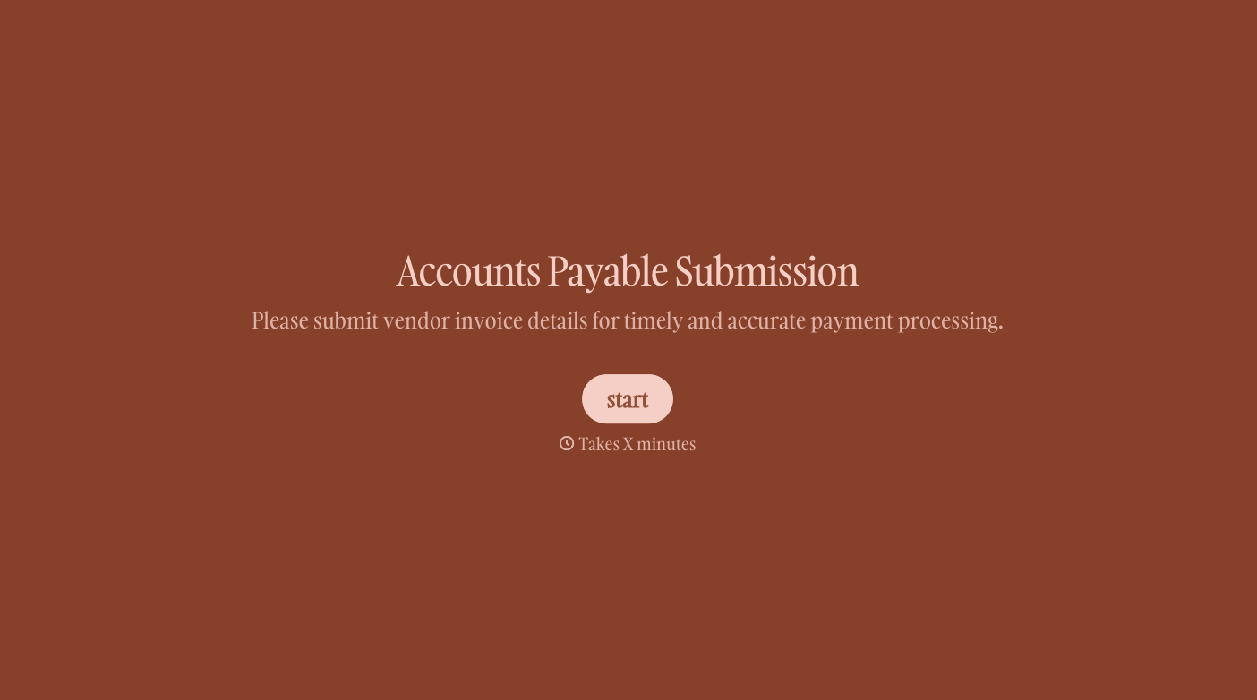 Accounts Payable Form