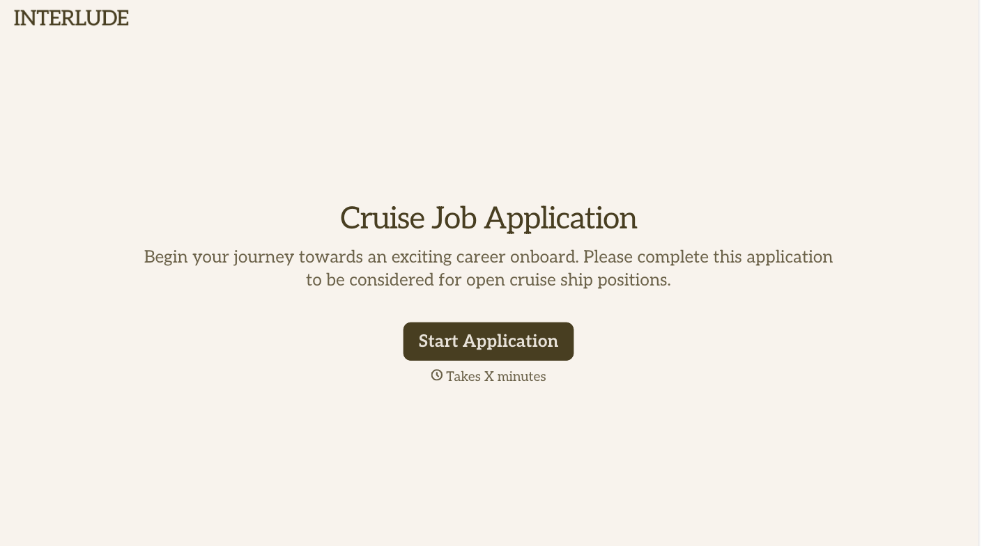 Cruise Job Application Form