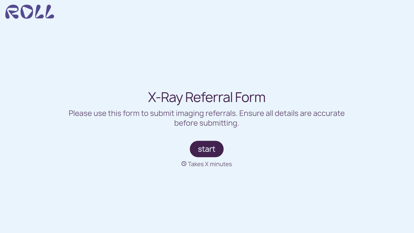 X Ray Referral Form