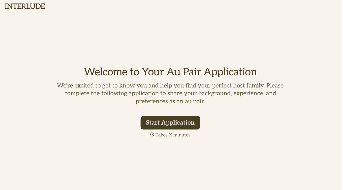 Au Pair Application Form