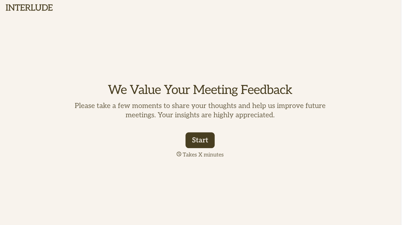 Meeting Feedback Form