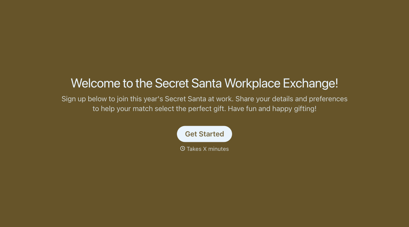 Work Secret Santa Form