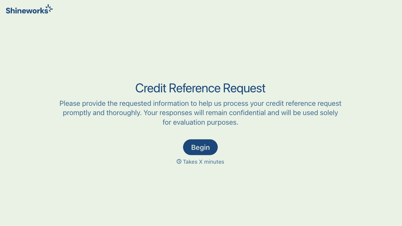 Credit Reference Request Form
