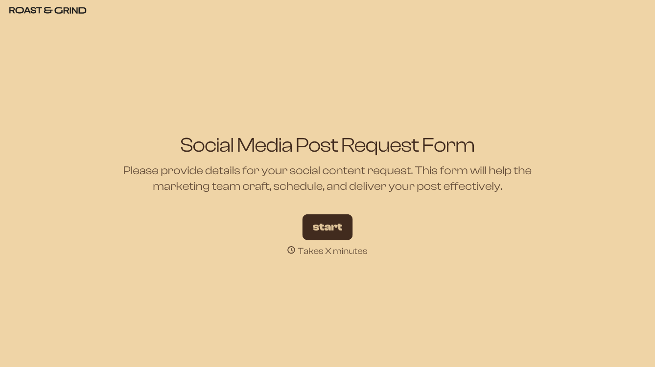 Social Media Post Request Form