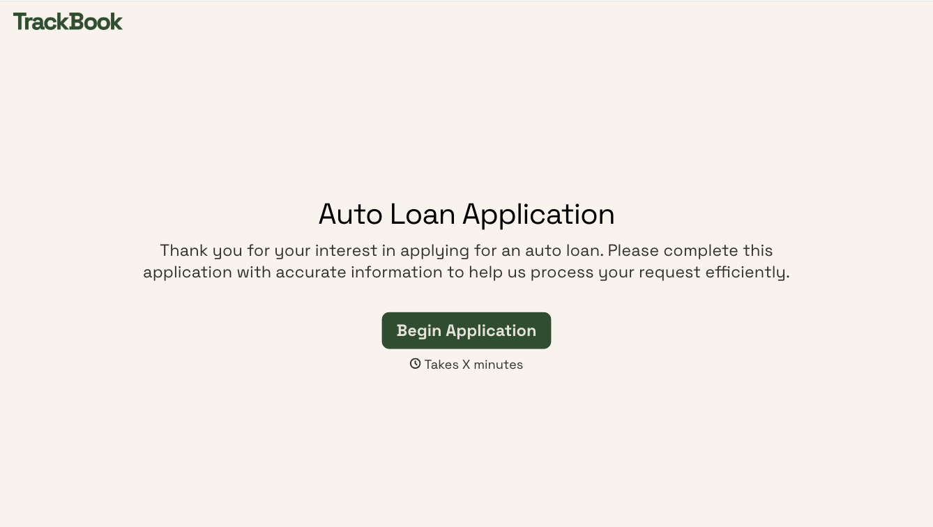 Auto Loan Application Form