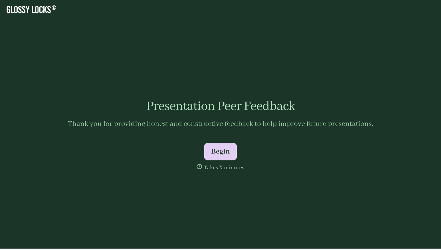 Presentation Peer Feedback Form