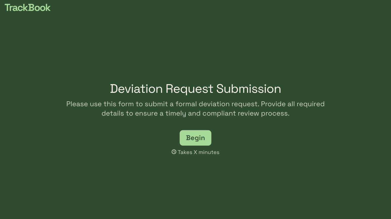 Deviation Request Form