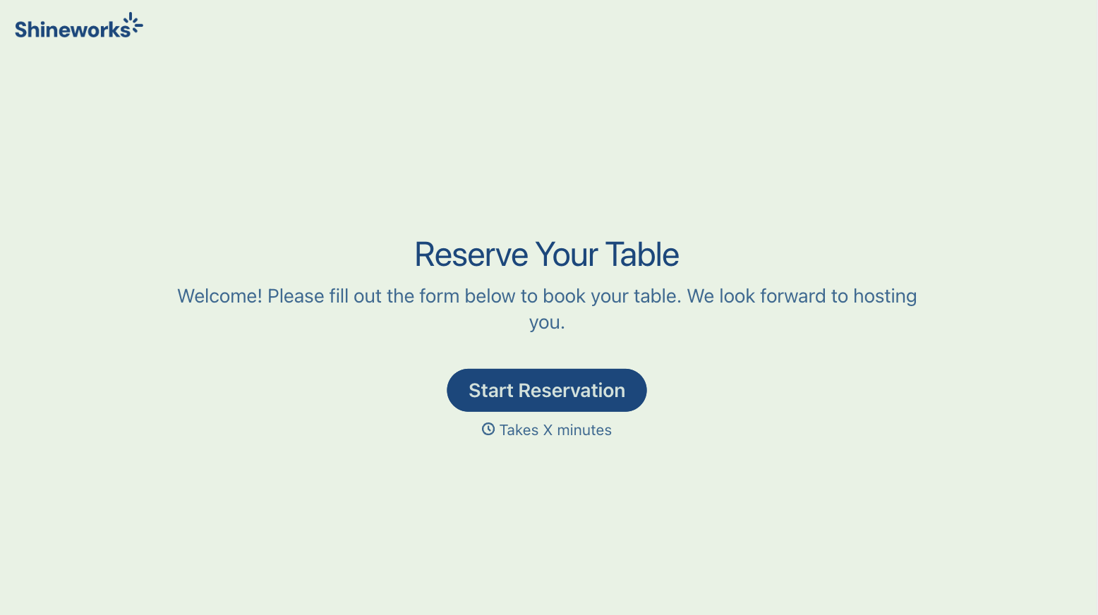 Table Reservation Form