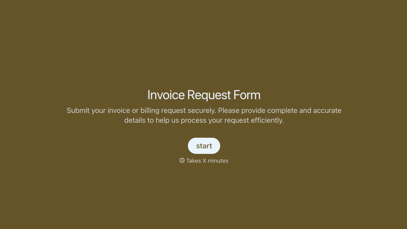 Invoice Request Form