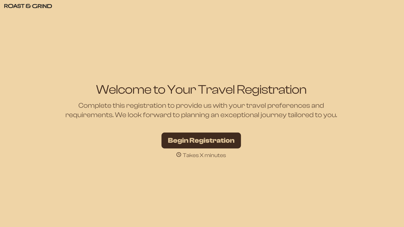 Travel Registration Form