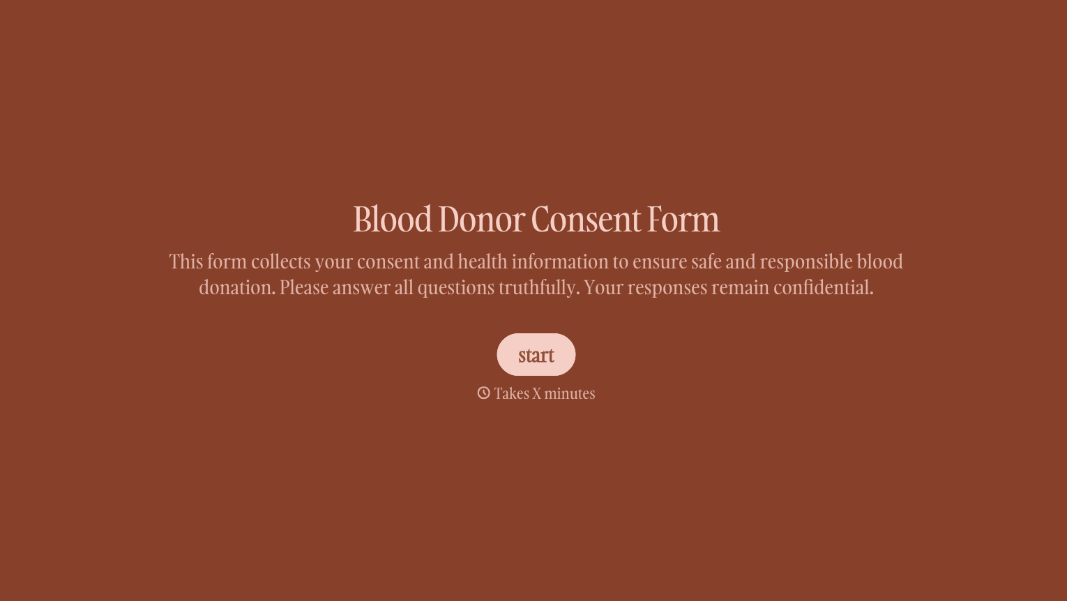 Blood Donor Consent Form