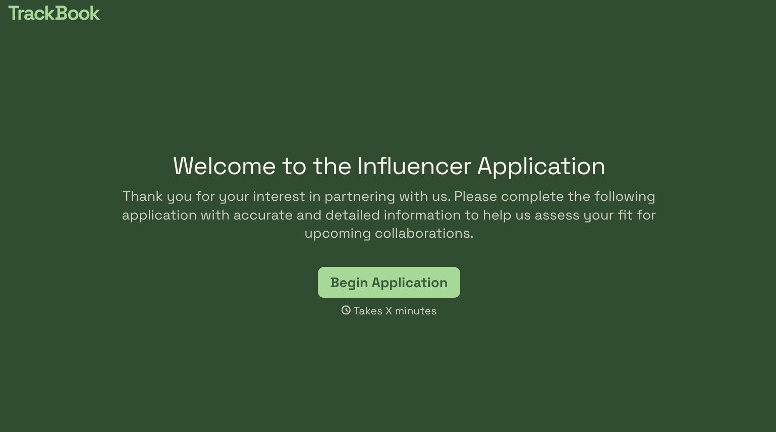 Influencer Application Form