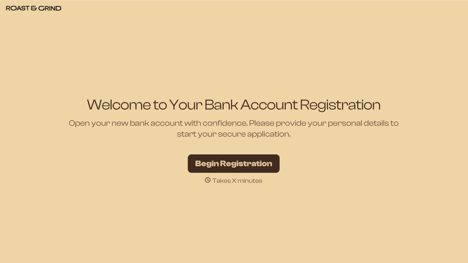Bank Account Registration Form