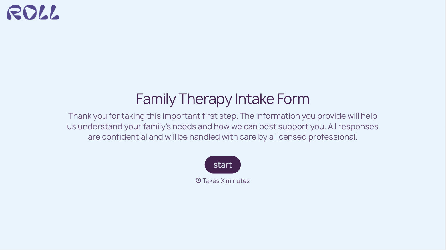 Family Therapy Intake Form