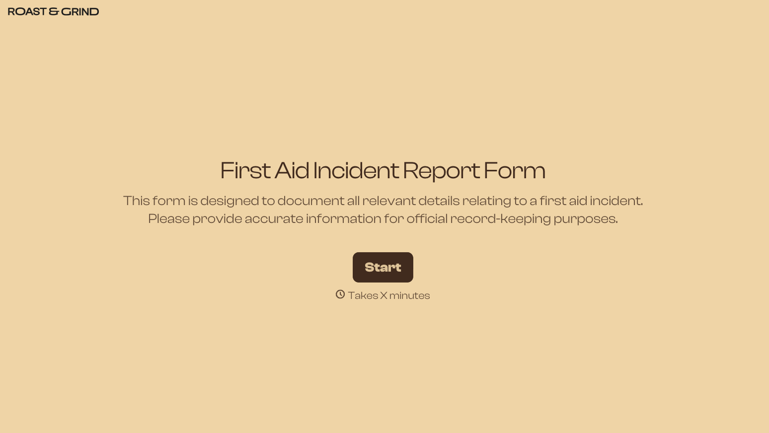 First Aid Incident Report Form