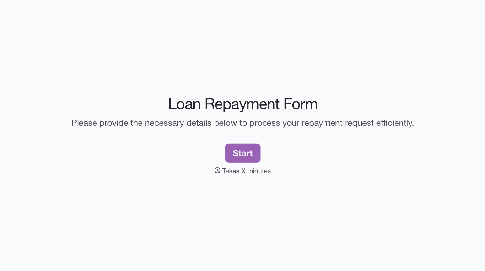 Loan Repayment Form