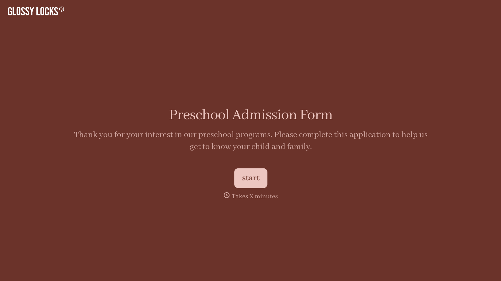 Preschool Admission Form