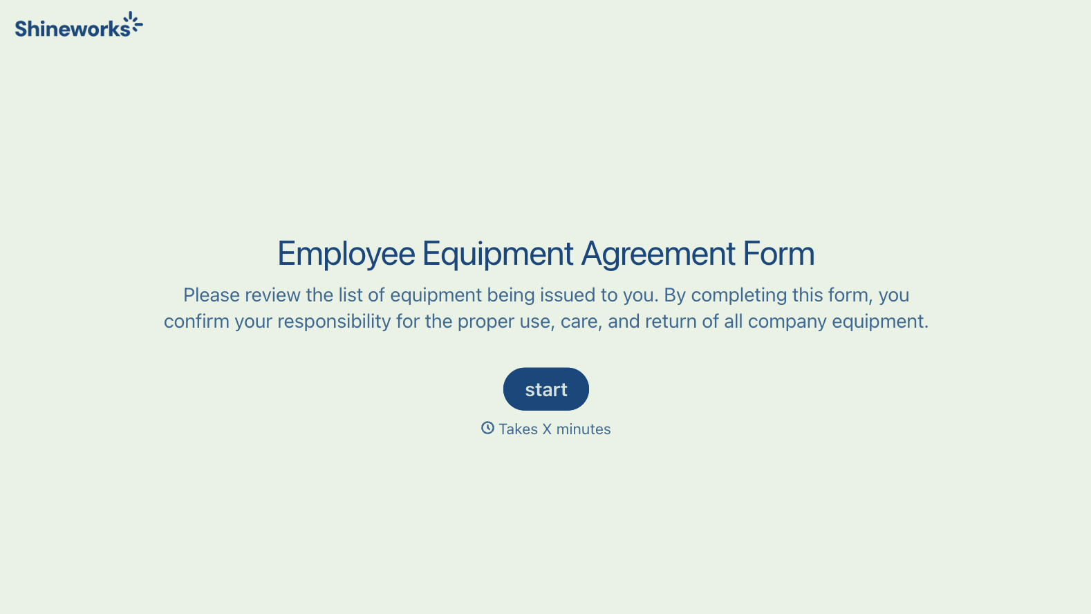 Employee Equipment Agreement Form