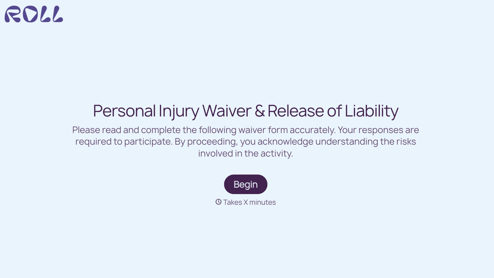 Personal Injury Waiver Form